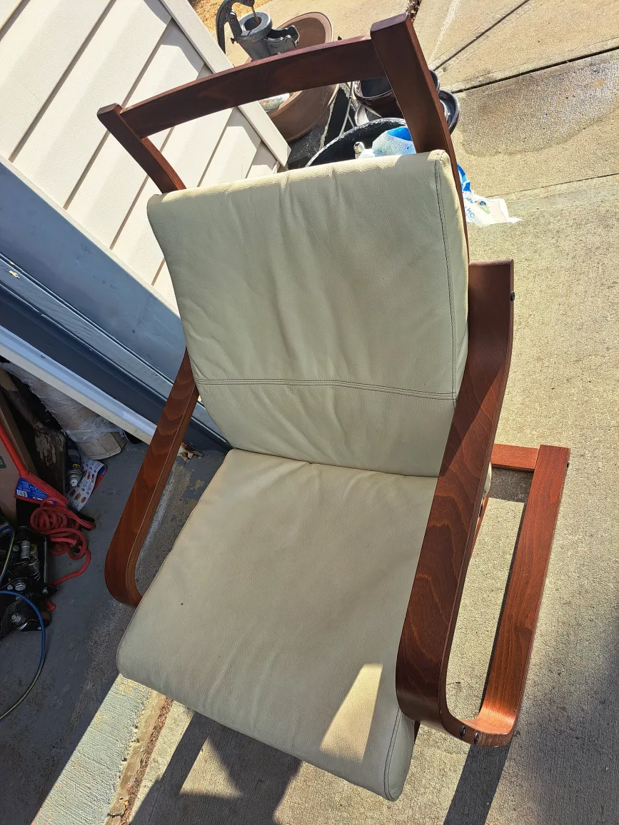 Wooden Frame Chair with Cream Cushions image indicator(2)