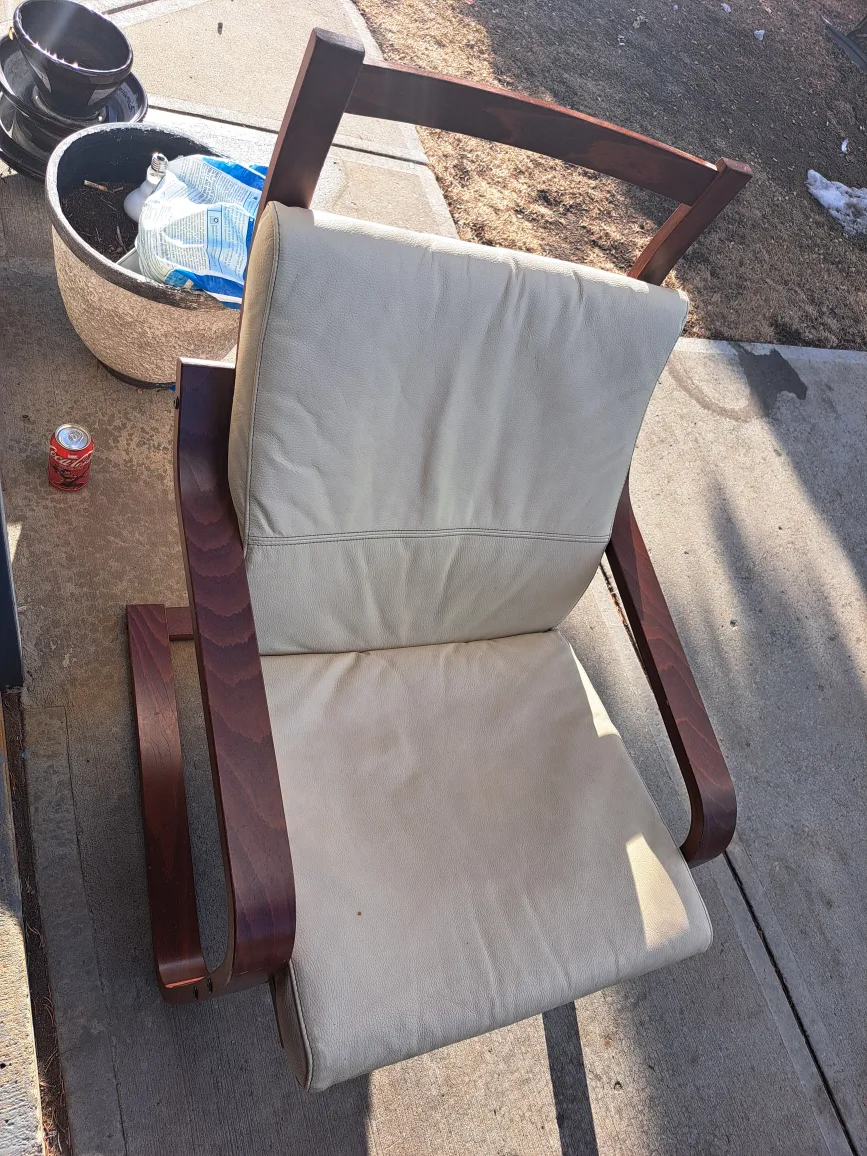 Wooden Frame Chair with Cream Cushions image indicator(3)