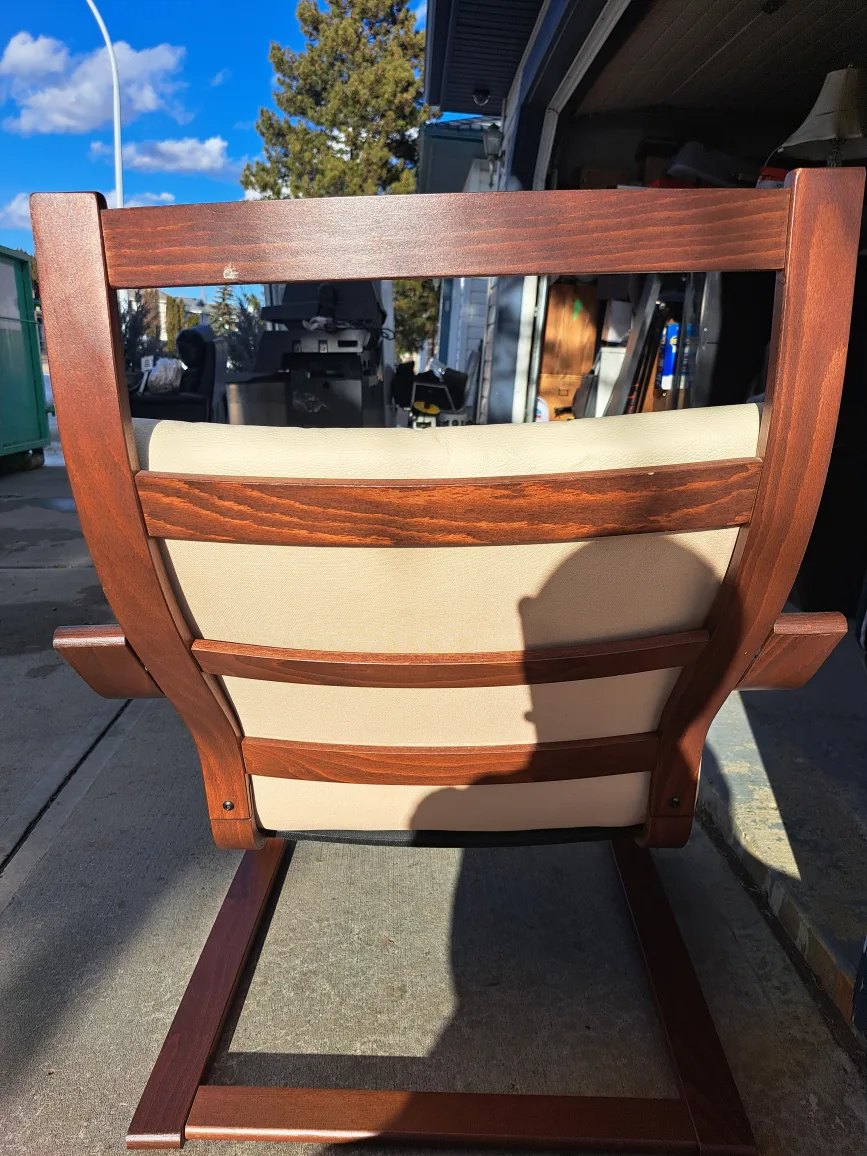 Wooden Frame Chair with Cream Cushions image indicator(4)