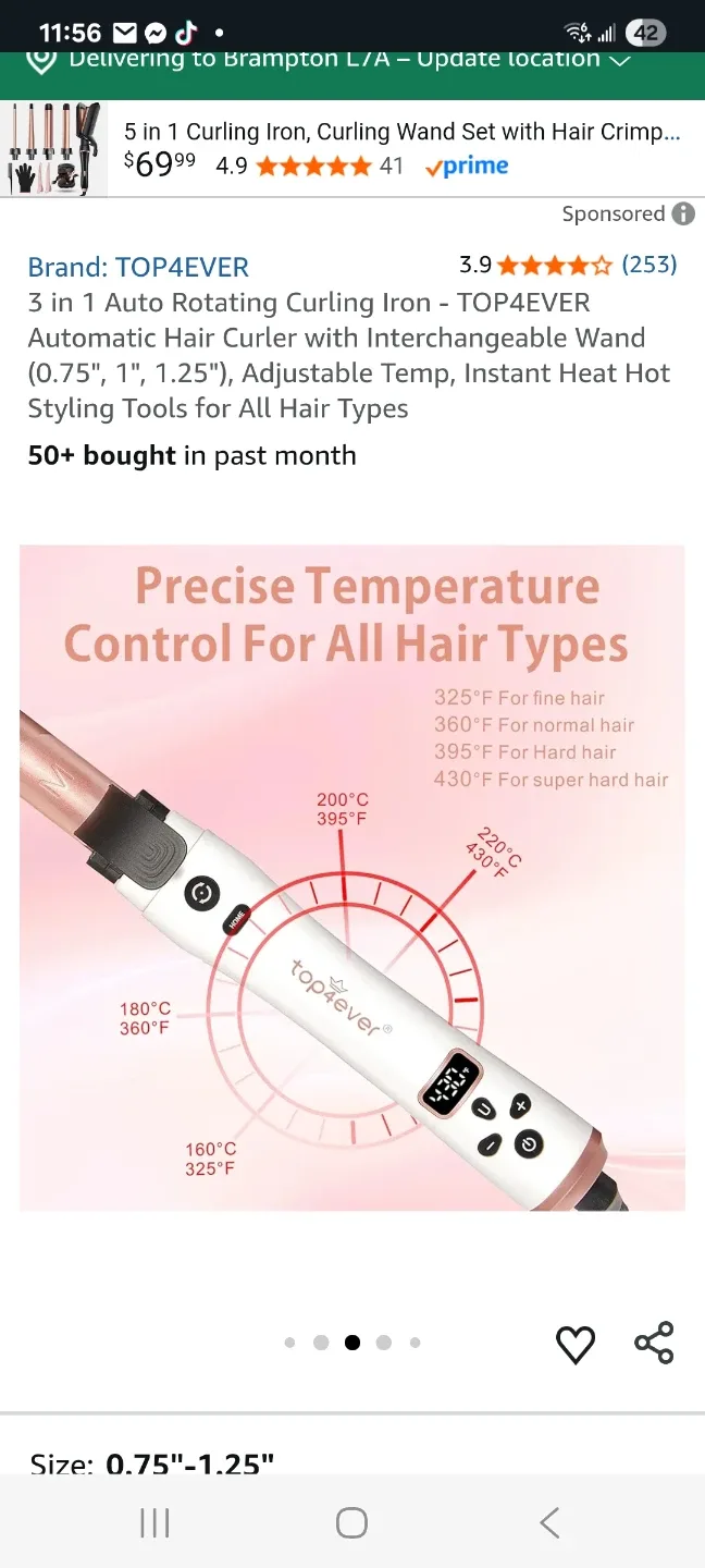 3 in 1 Auto Rotating Curling Iron image indicator(3)