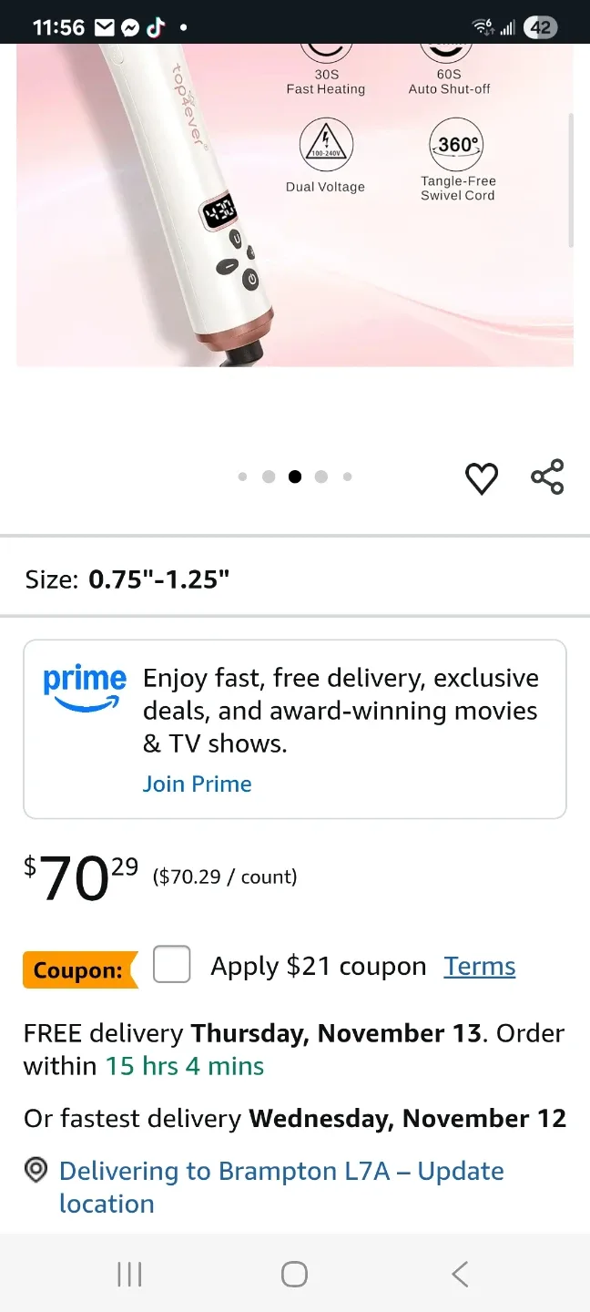 3 in 1 Auto Rotating Curling Iron image indicator(5)