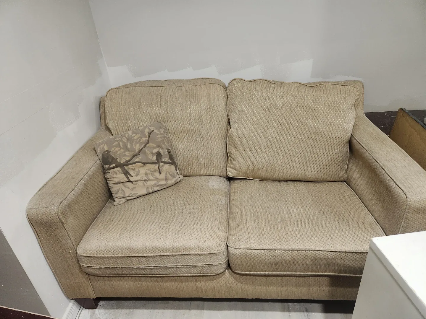 Beige Loveseat Sofa