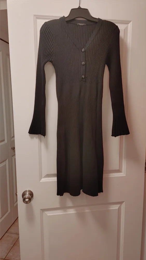 Black Ribbed Dress size Medium