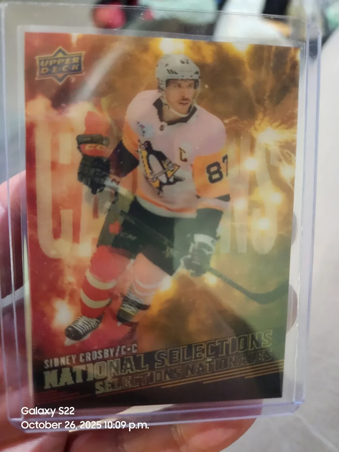 Sidney Crosby national selections Tim Hortons  card