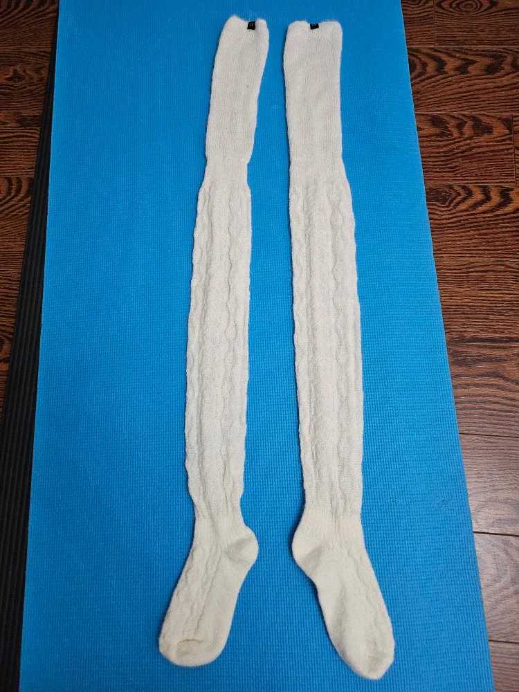 Calvin Klein Thigh High Socks - Cream image indicator(3)