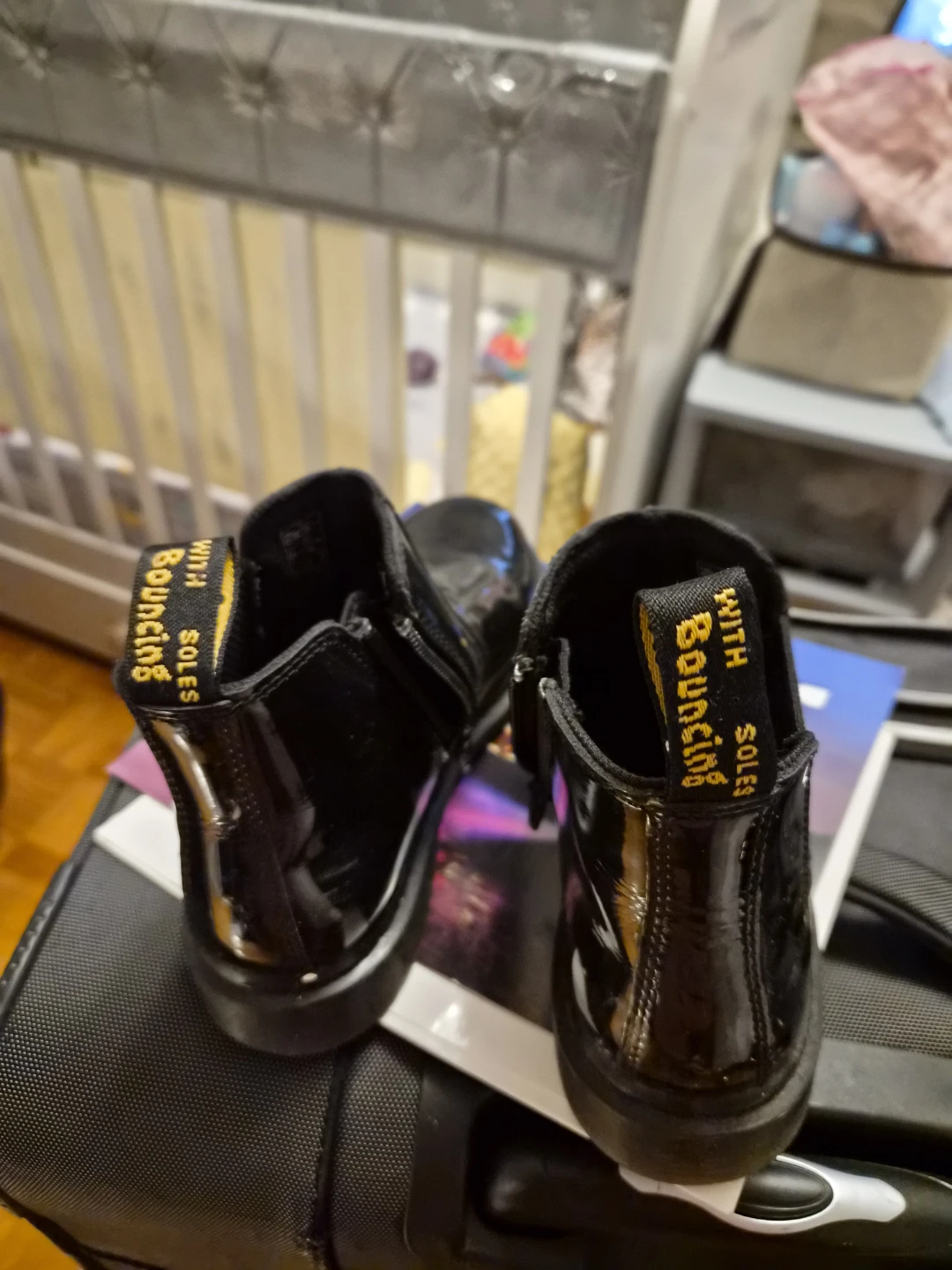 Dr. Martens Black Patent Leather Boots