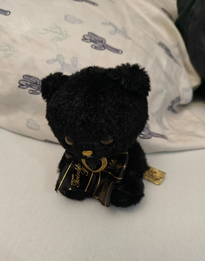Twinkle Funny Black Bear Mini Plush - photo 3