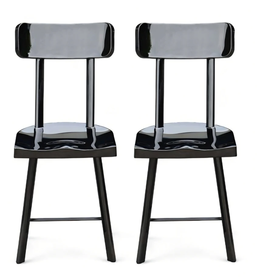 Black Stainless Steel Bohemian Dining Chairs