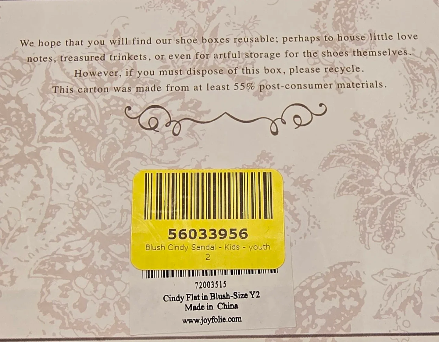 NEW! Girl's Joy Folie Blush Pink Glitter Flats! - Size 2 - Youth image indicator(9)