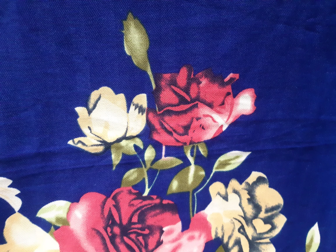 Kenzo Floral Print Scarf - Blue - photo 2