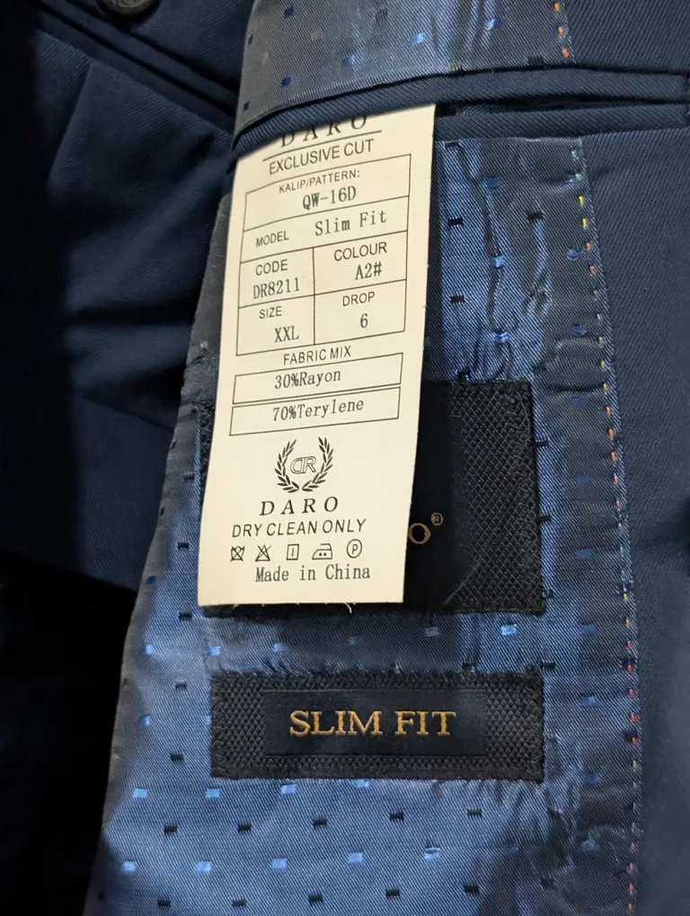 Daro-Uomo Navy Blue Suit - XXL BRAND NEW image indicator(2)