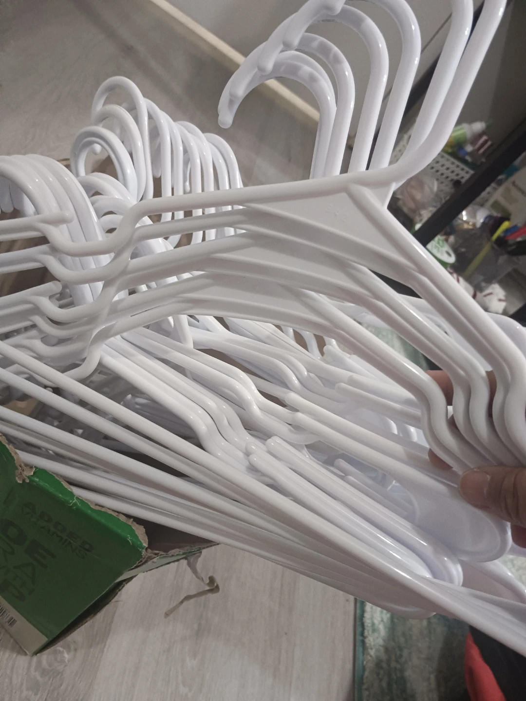 White Plastic Clothes Hangers