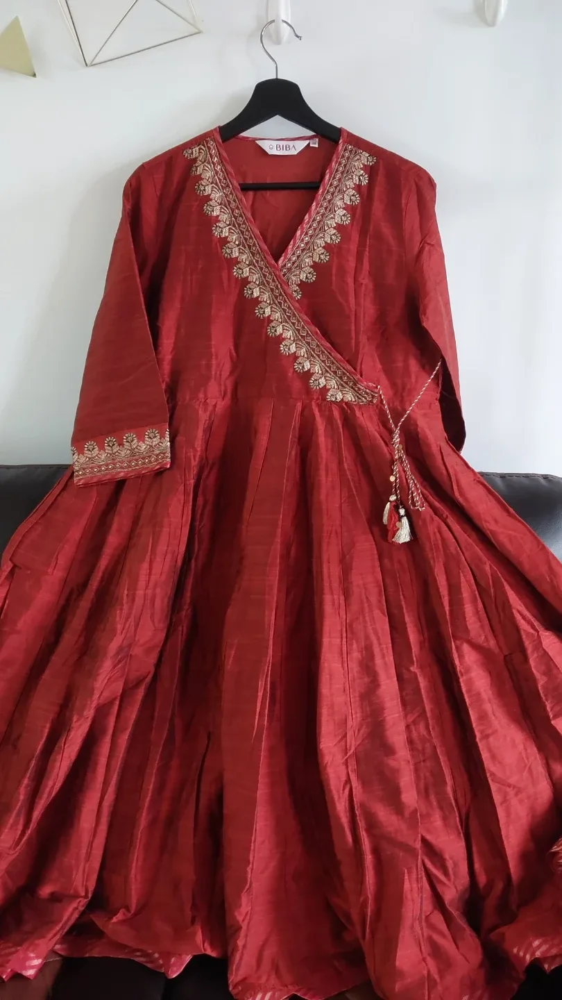 🥕 BRAND NEW BIBA brand anarkali Dress/salwar, party & Dupatta image indicator(9)