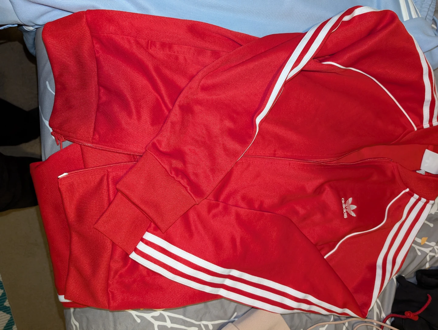 Adidas Red Tracksuit, Size L/M