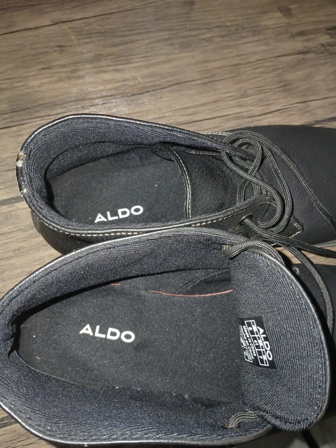 ALDO Black Leather Boots, Size 8