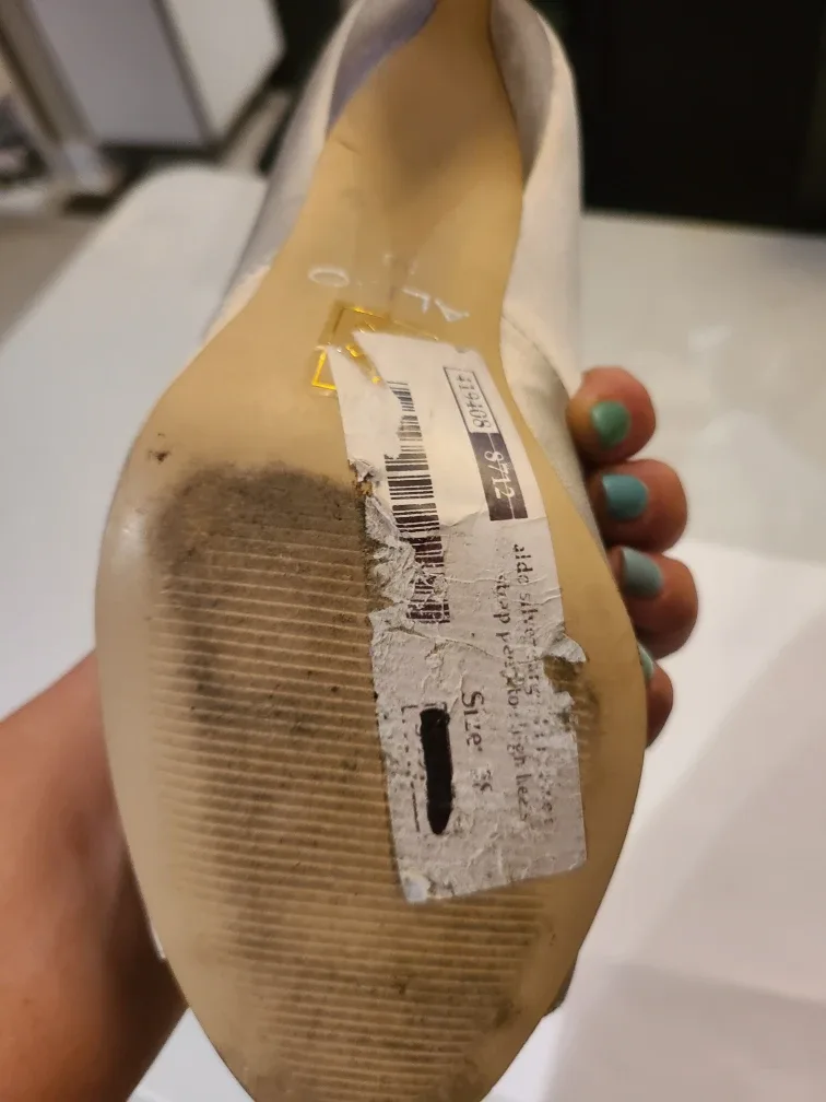 ALDO Silver Embellished Heels - Size 38/7.5 image indicator(6)