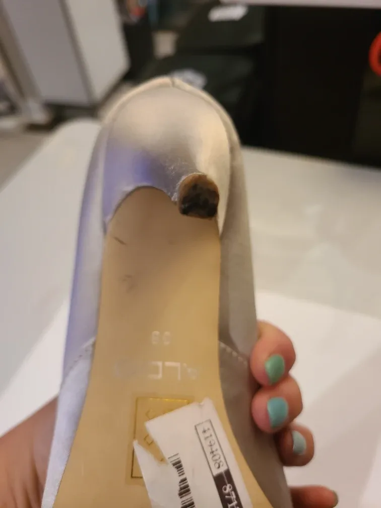 ALDO Silver Embellished Heels - Size 38/7.5 image indicator(7)