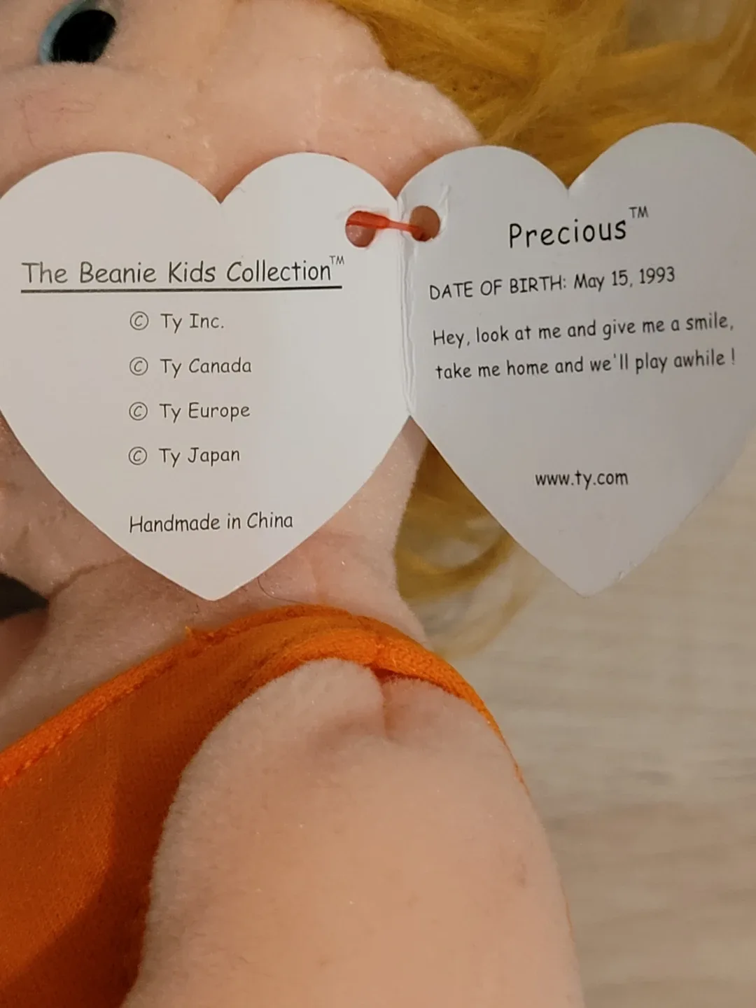 Ty Beanie Kids Doll in Orange Outfit 10" image indicator(6)