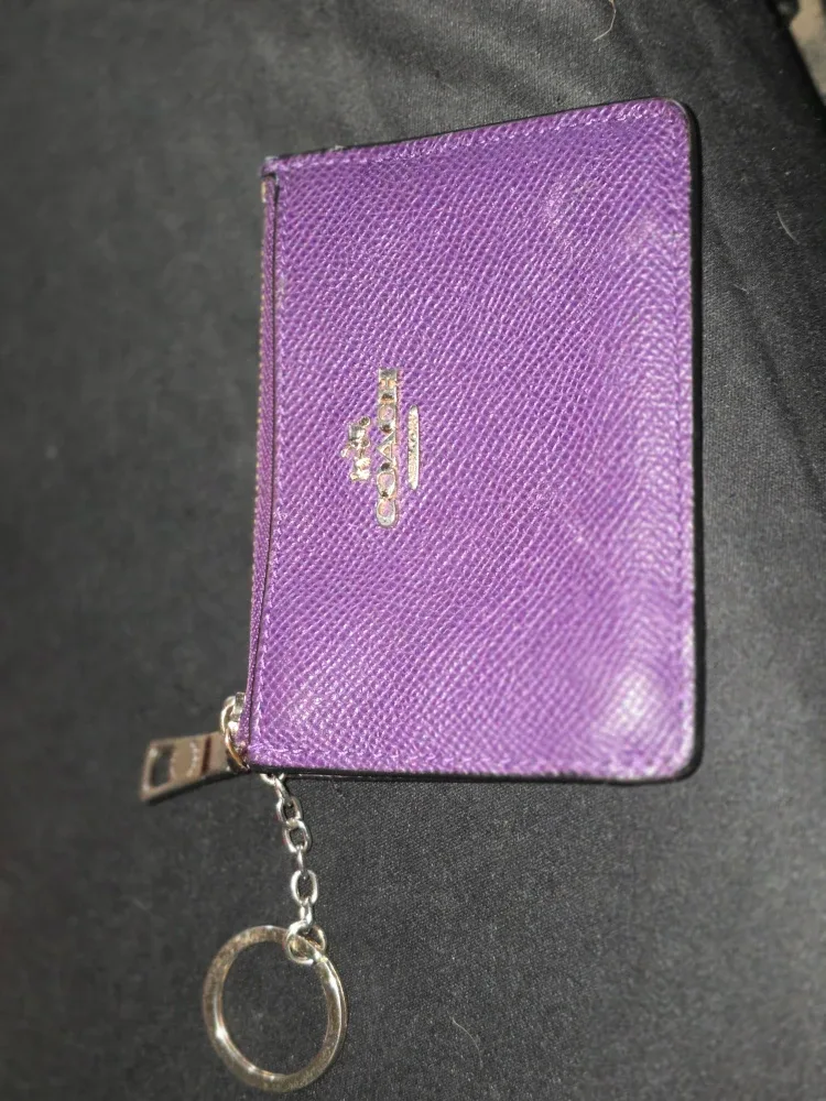 Coach Purple Card Holder