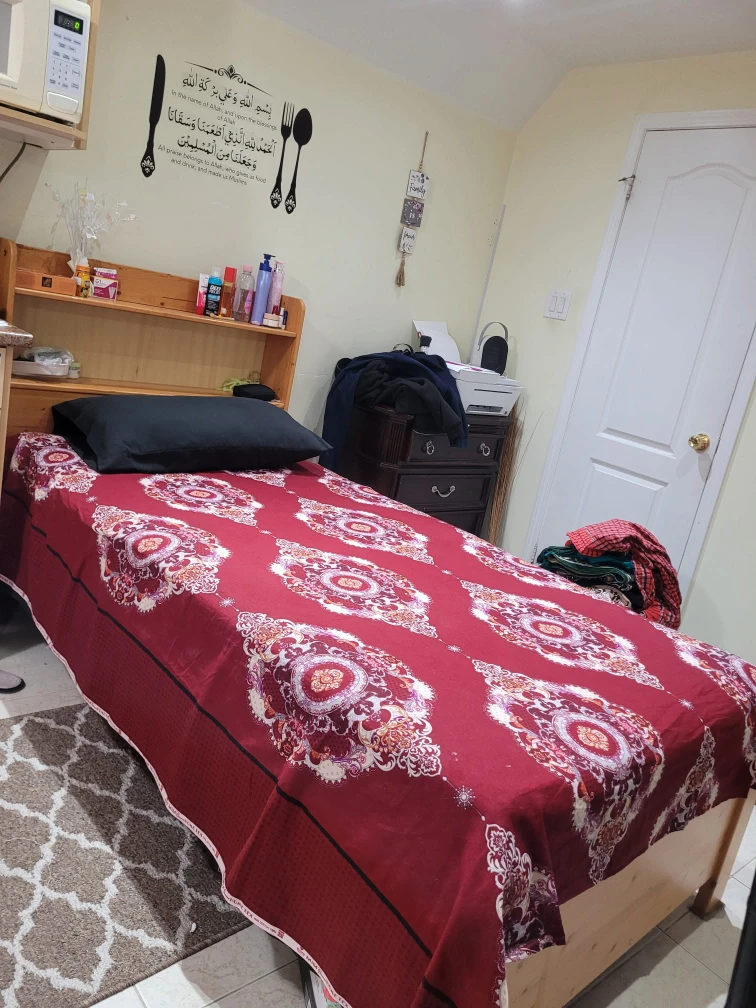 Twin Bed Frame with Headboard Shelf