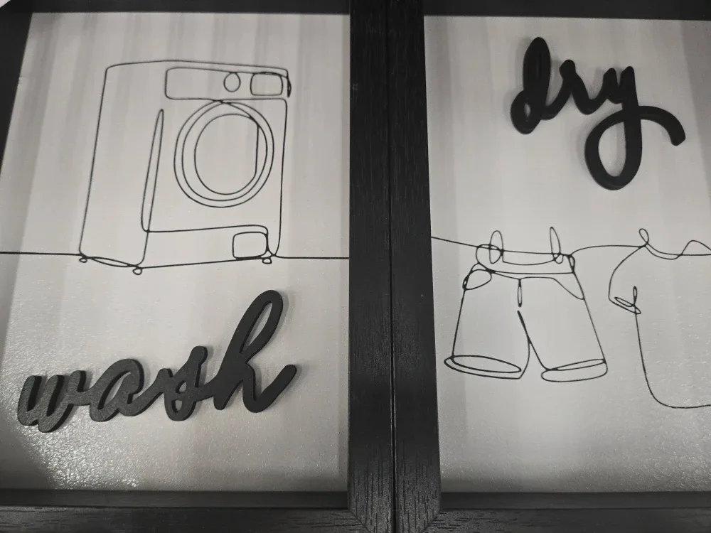 Laundry Room Wall Decor - Wash Dry Fold image indicator(3)