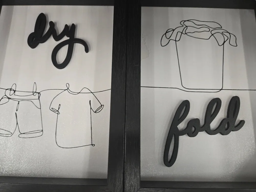 Laundry Room Wall Decor - Wash Dry Fold image indicator(4)