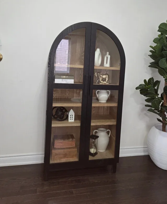 Black Arched Display Cabinet