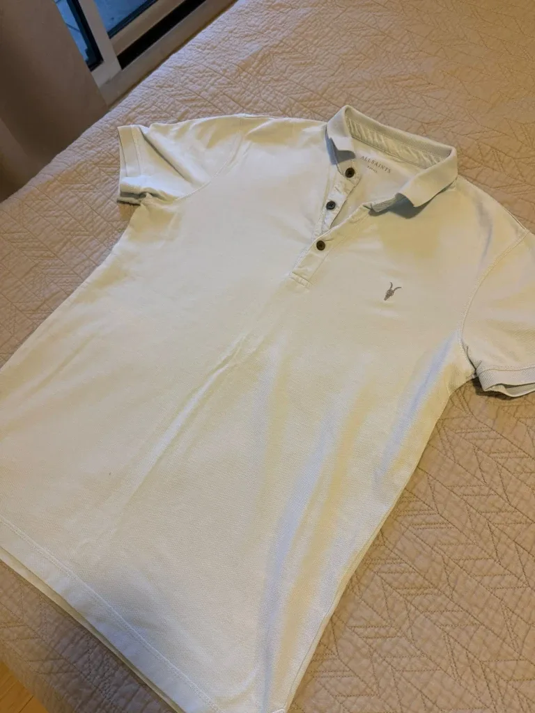 AllSaints Polo Shirt - XS - Light Blue image indicator(3)