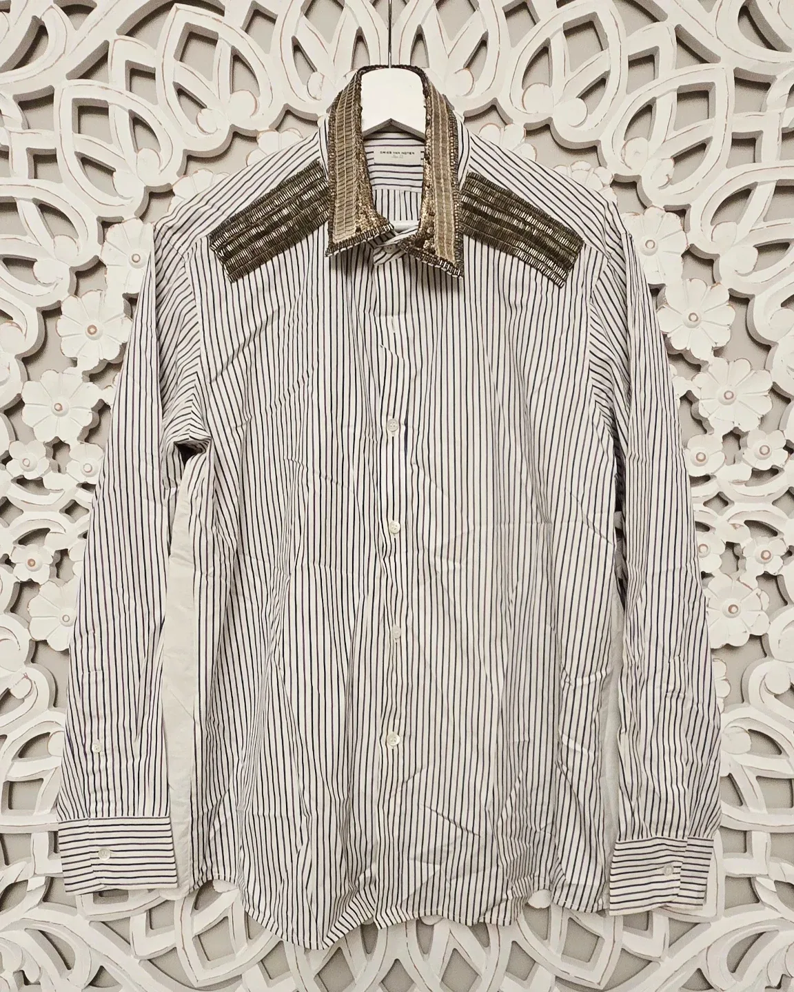 Dries Van Noten Striped Embellished Shirt