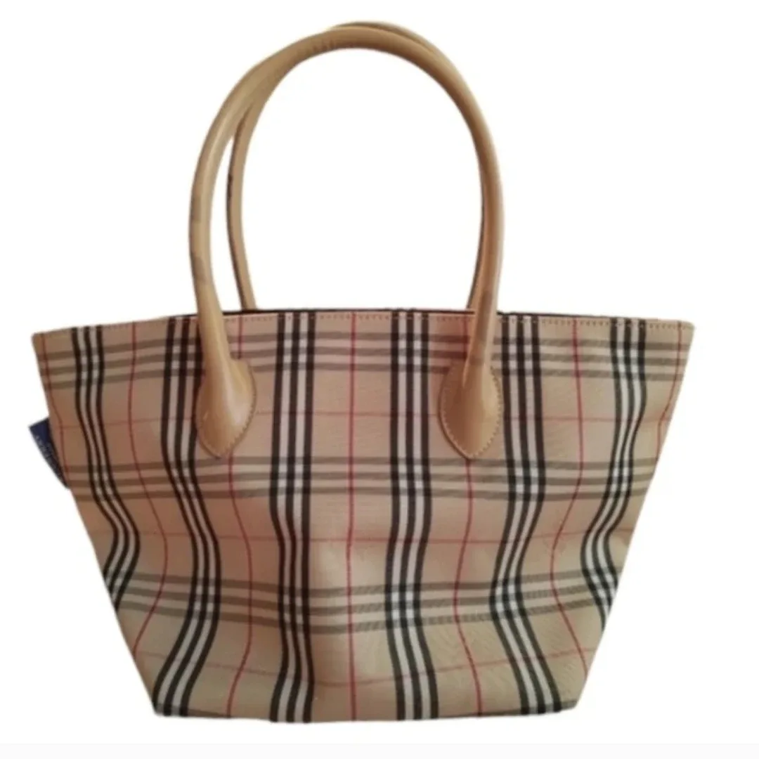 Burberry Blue Label Plaid Tote Bag image indicator(2)