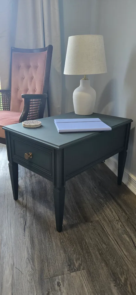 Blue Painted Side Table with Drawer image indicator(2)
