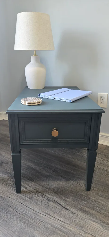 Blue Painted Side Table with Drawer image indicator(3)