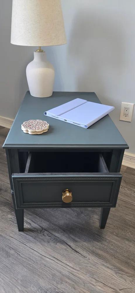 Blue Painted Side Table with Drawer image indicator(4)