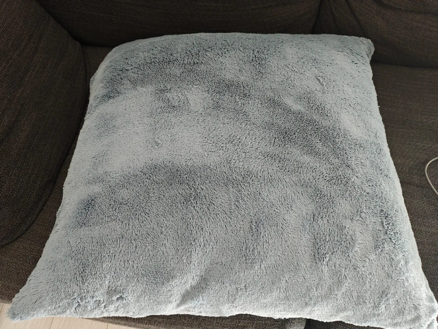 Blue Fuzzy Throw Pillow image indicator(2)