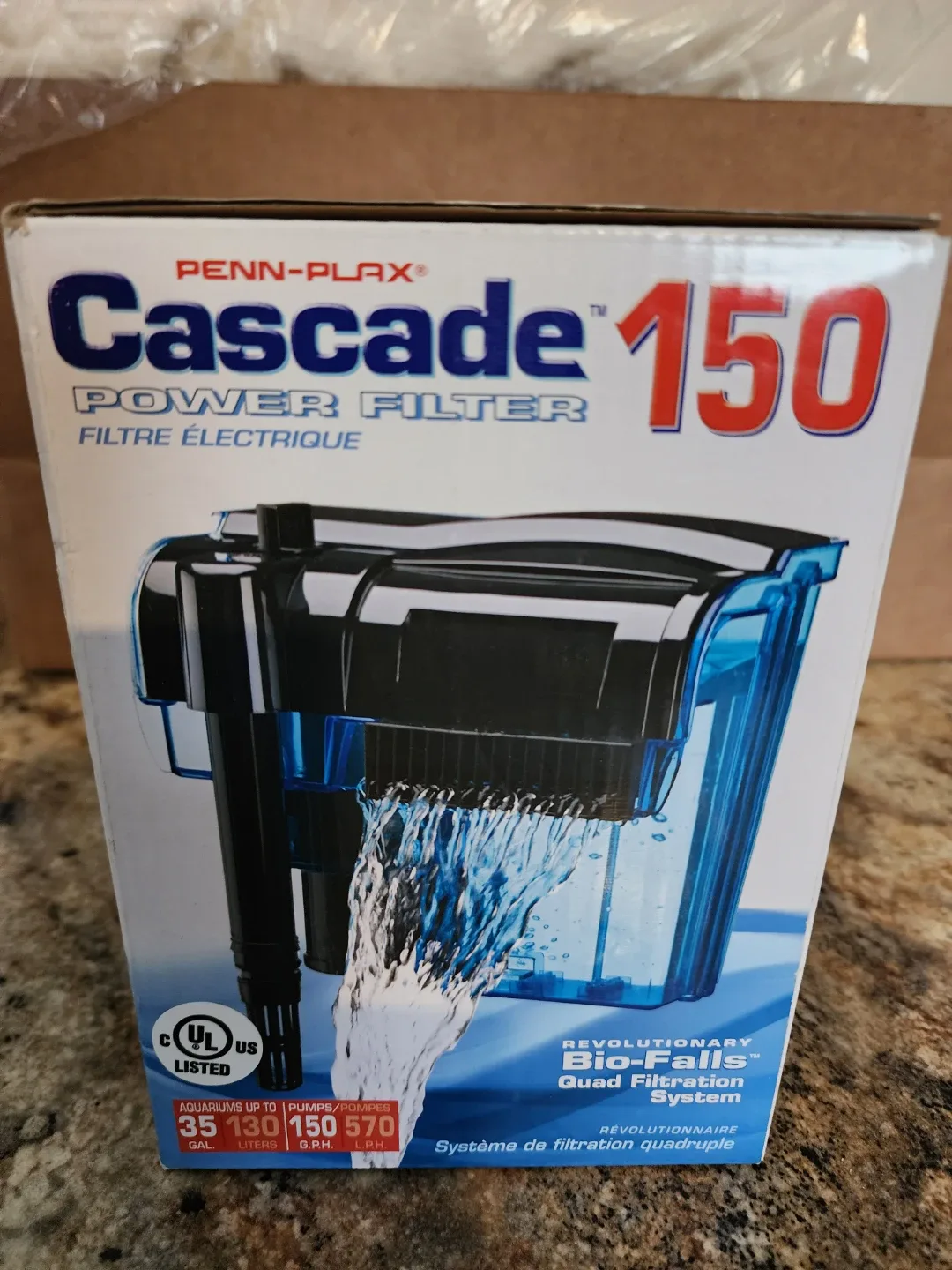 Penn-Plax Cascade 150 Power Filter - New in Box