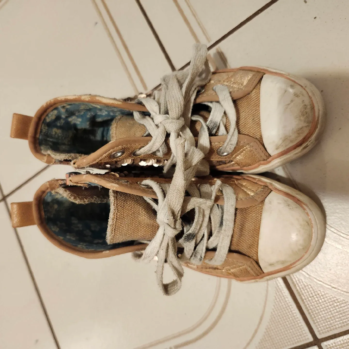 Sequin High-Top Sneakers - Size 11 Girl image indicator(3)