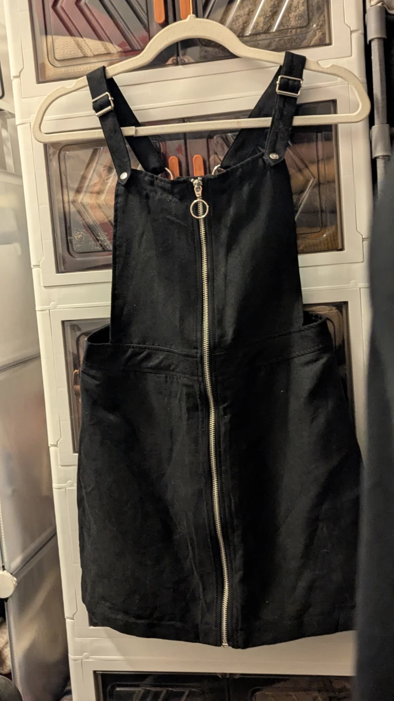 Black Denim Jumper Dress