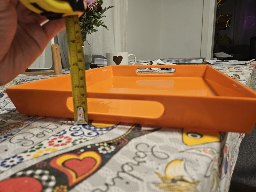 Orange Serving Tray with Handles - photo 3