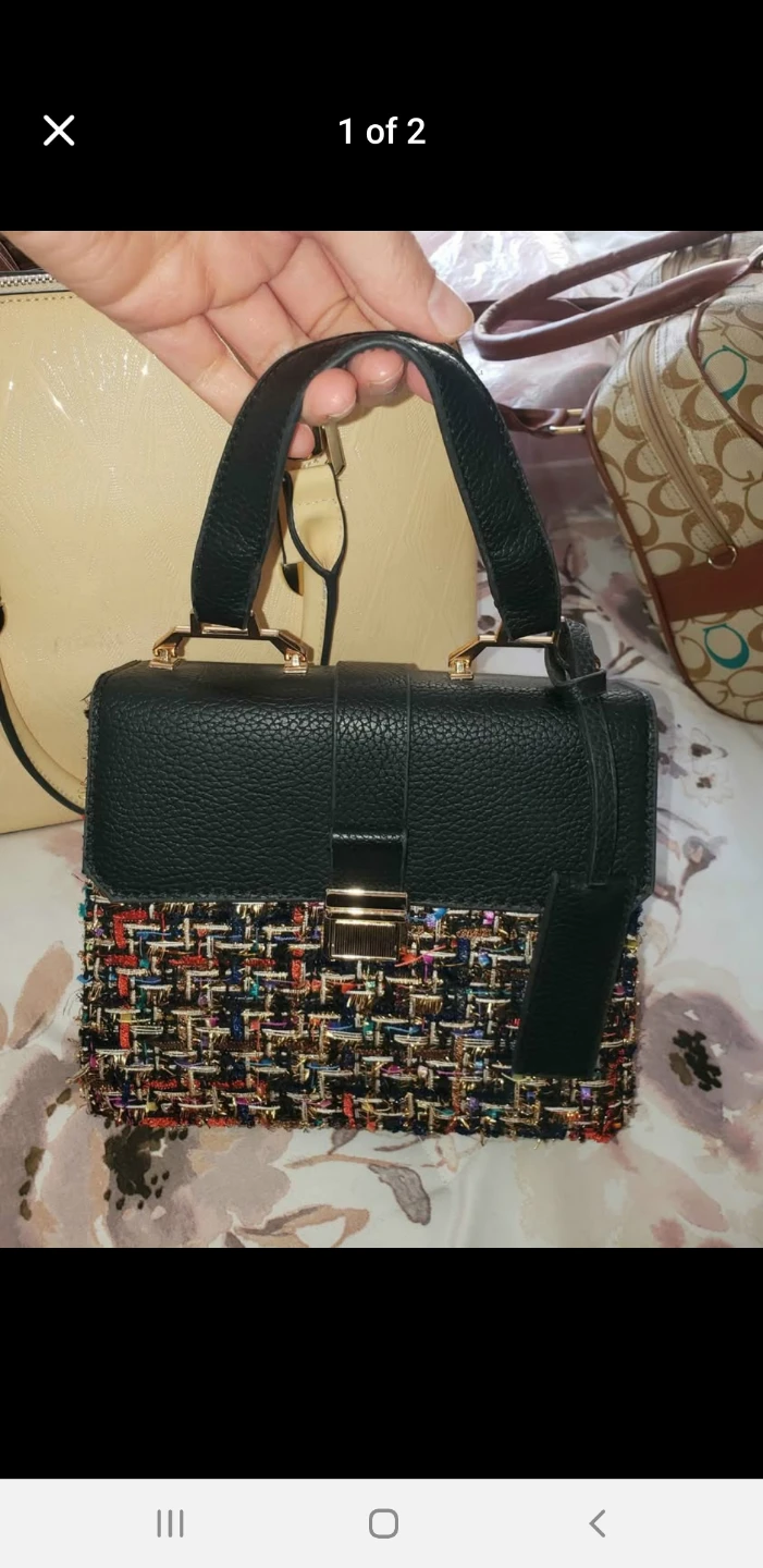 Cute Tweed & Black Handbag - photo 2