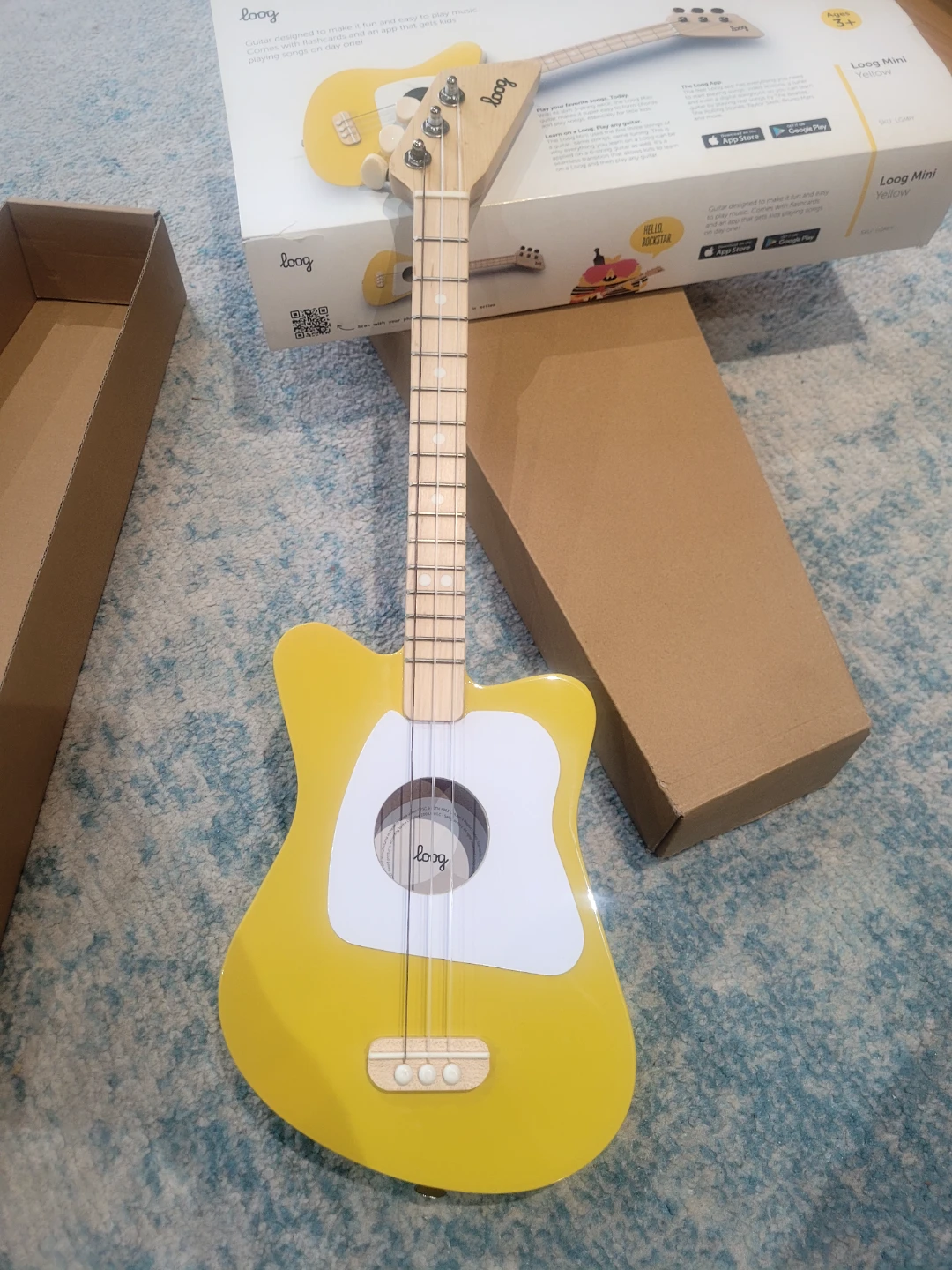 Loog Mini Yellow Guitar - Like New
