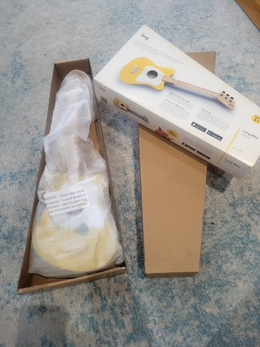 Loog Mini Yellow Guitar - Like New - photo 3