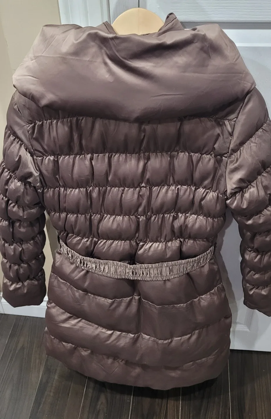 Brown Puffer Jacket with Belt image indicator(5)