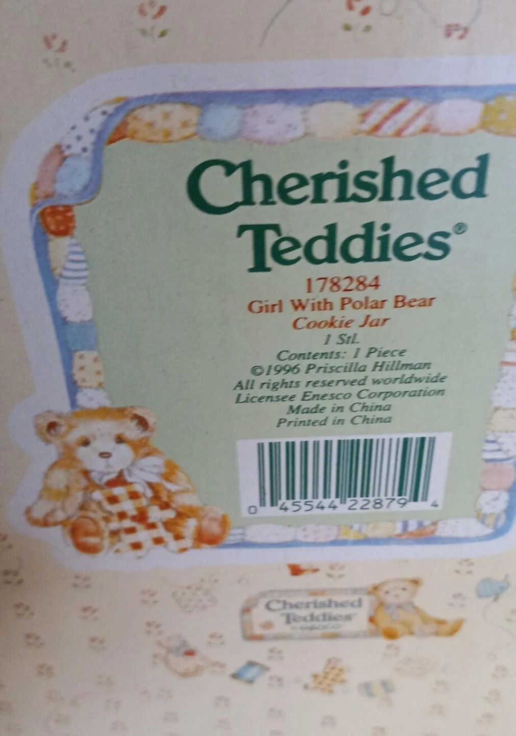 Cherished Teddies Girl With Polar Bear Cookie Jar - photo 4