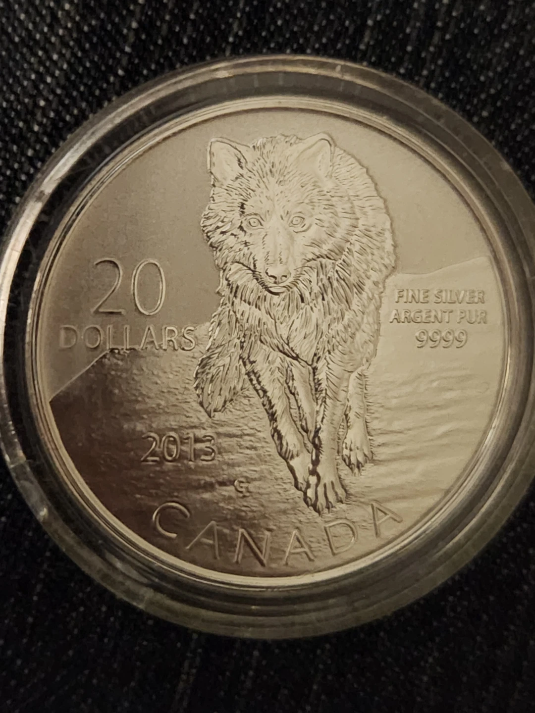 $20 Fine Silver Coin - 2013 Wolf Design - photo 2