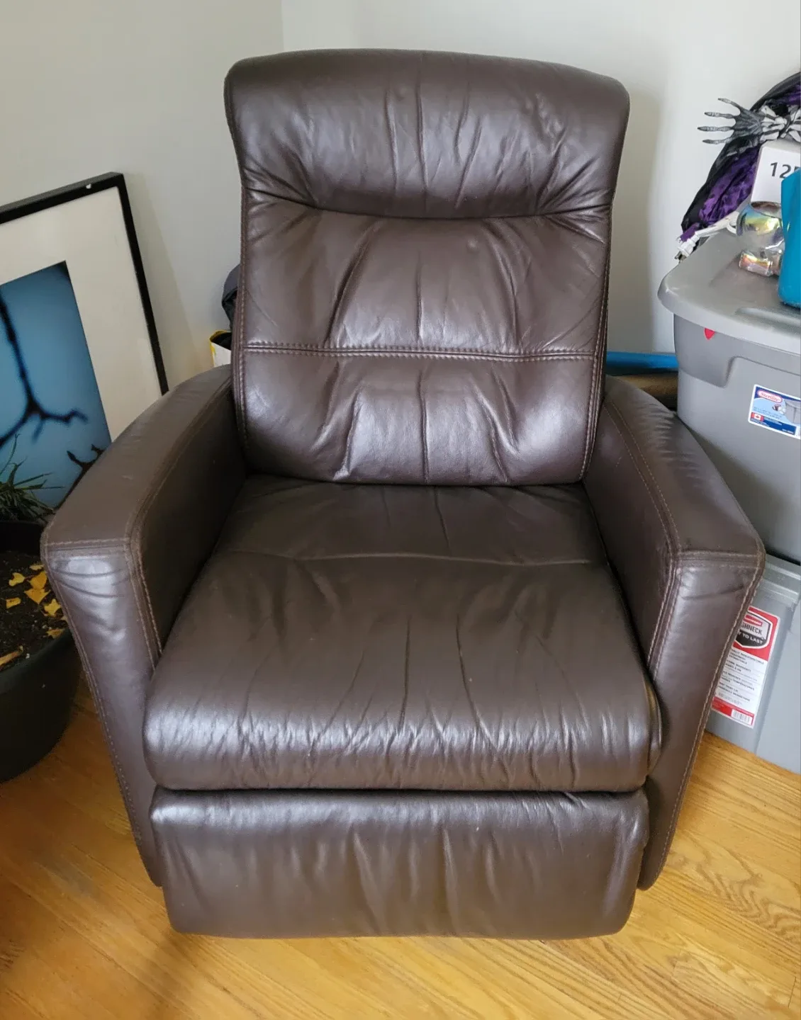 Leather Swivel Recliner