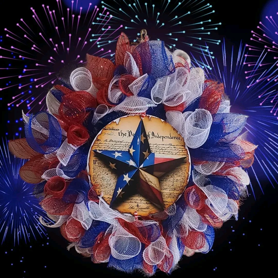 Handmade Patriotic Wreath - photo 2