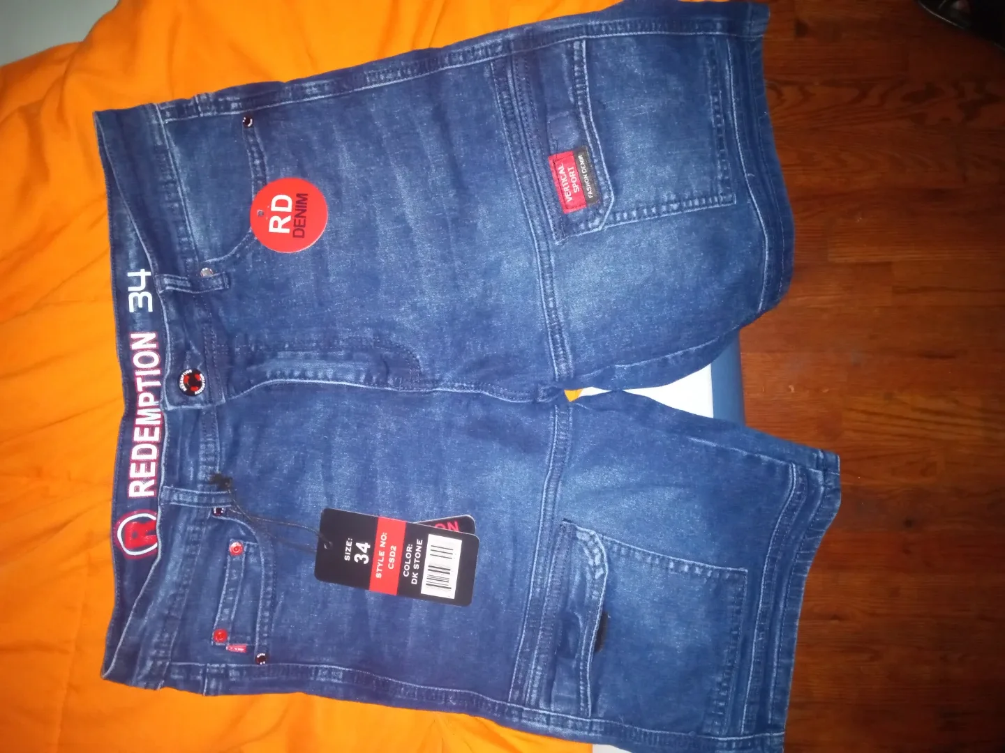 New "RD Redemption Denim Shorts Size 34 image indicator(5)