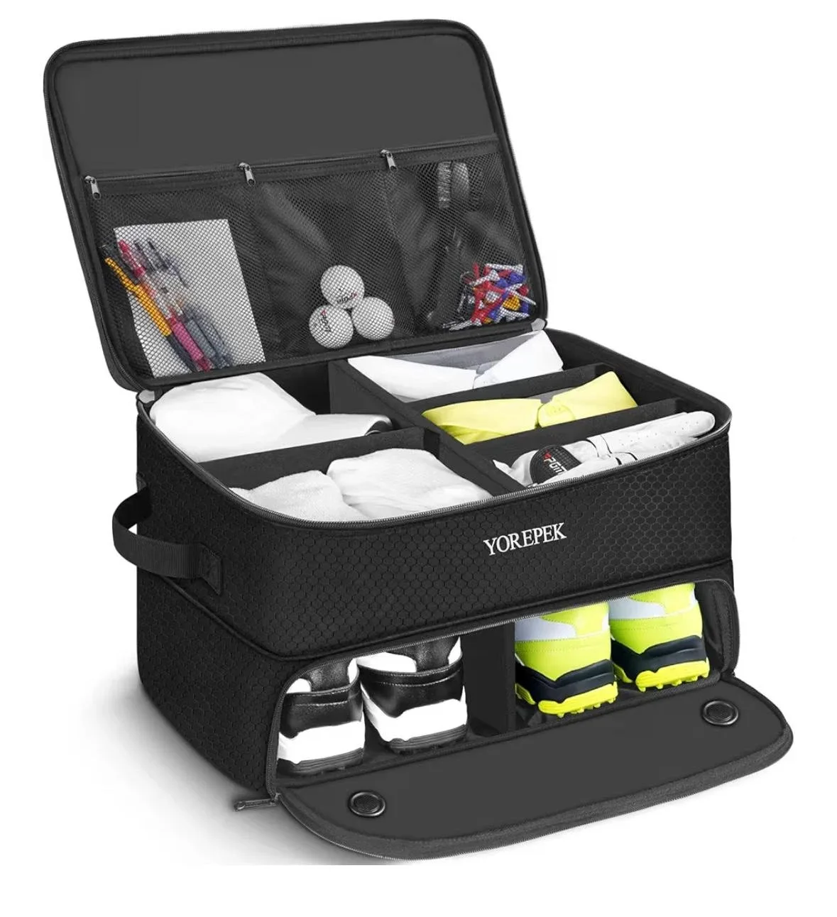 Yorepek 2 Layer Golf Trunk Organizer image indicator(7)