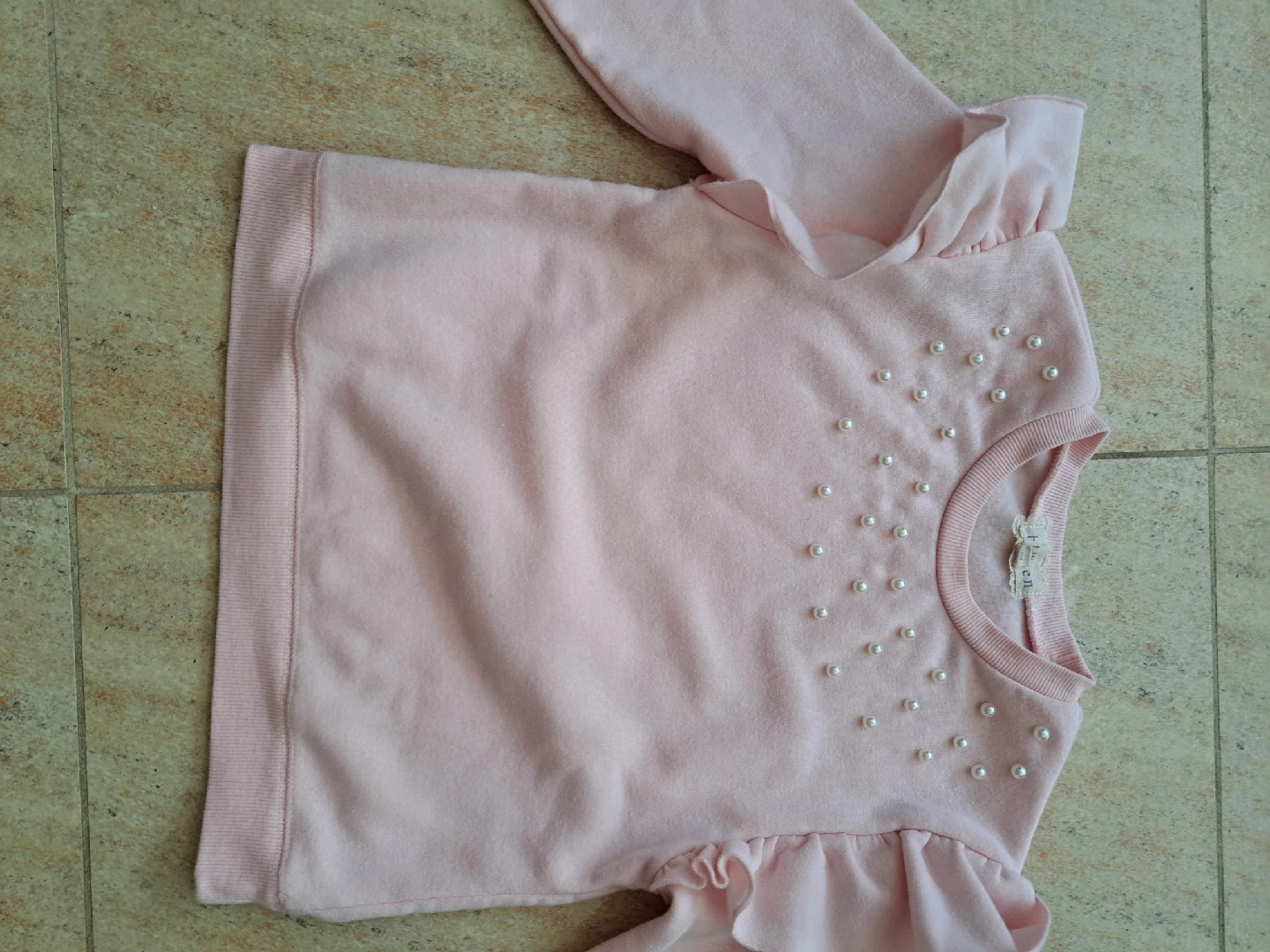 Girls' Pink Lounge Set with Pearl Details - photo 5