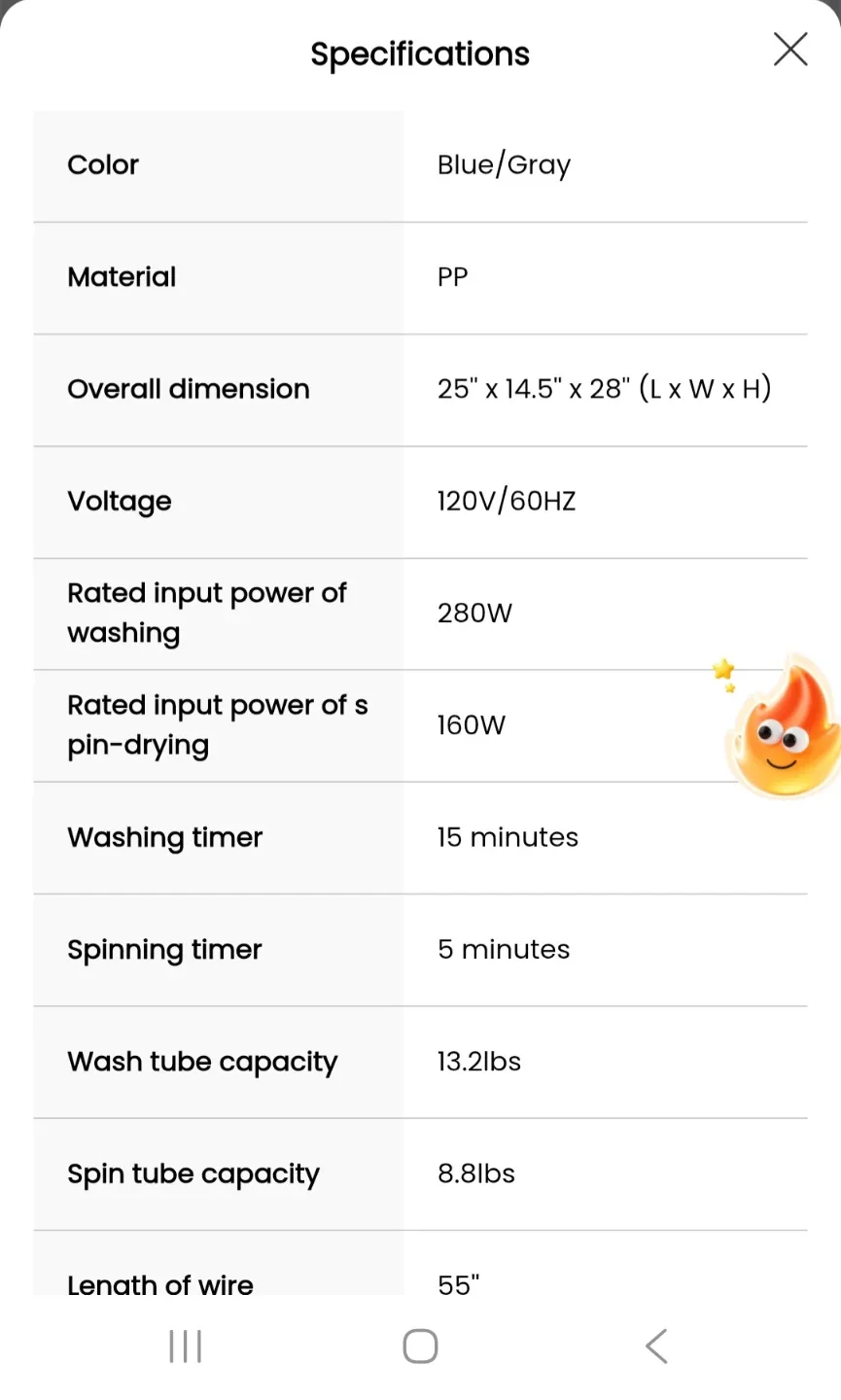 Giantex Portable Mini Washing Machine - Like New! image indicator(7)